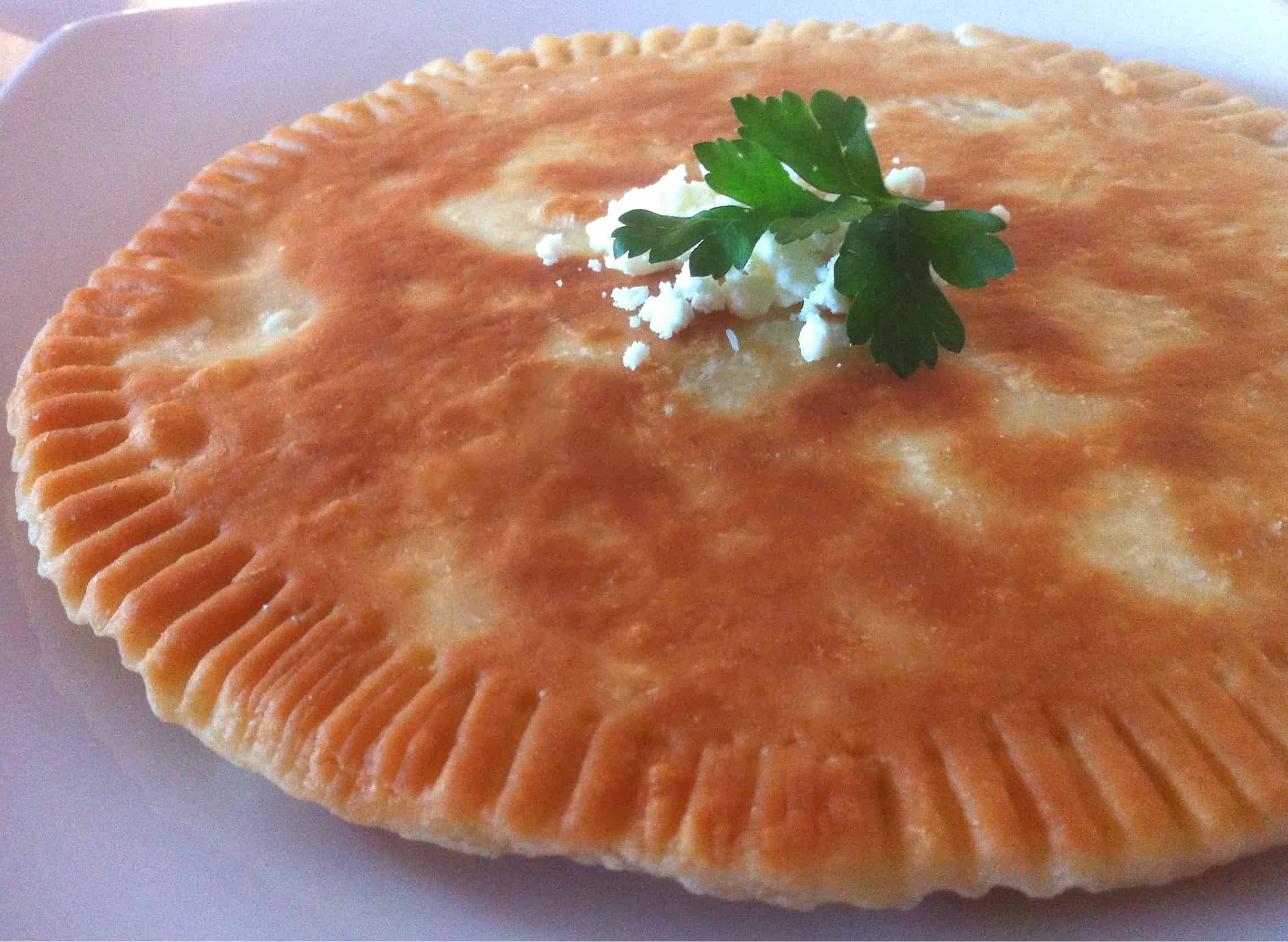 Fried Bread stuffed with Feta Cheese (Tiganopsomo)
